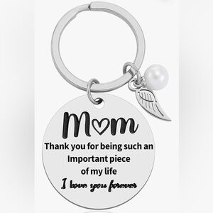 Mom Round Circle Gift Keychain